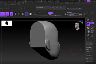 ②細部の形を作り込み、全体の形を整えたら、3Dデータの完成です。